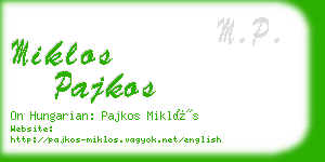 miklos pajkos business card